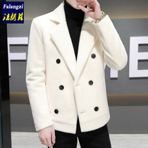 Autumn-winter mens jacket with a Han version plus suede thickened Zi Jacket Youth Casual Handsome and Short Stuffed Nizi Coat