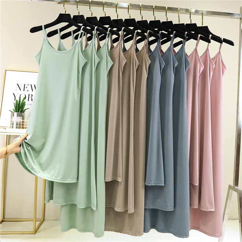 2026 New Style Spaghetti Strap Dress for Women, Summer Thin Lining Dress, Versatile Long Dress, Loose Outerwear Dress, A-Line Tank Dress