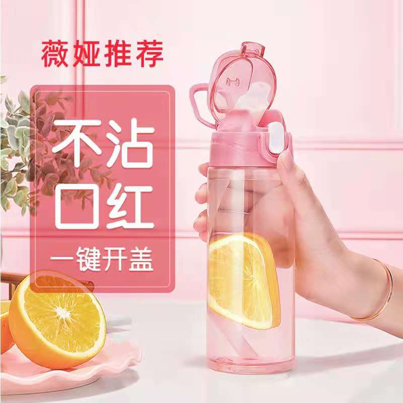 Bioplastics Plastic Straws Water Cups Heat Resistant Women Summer Tritan Carry-on Cups Summer Portable