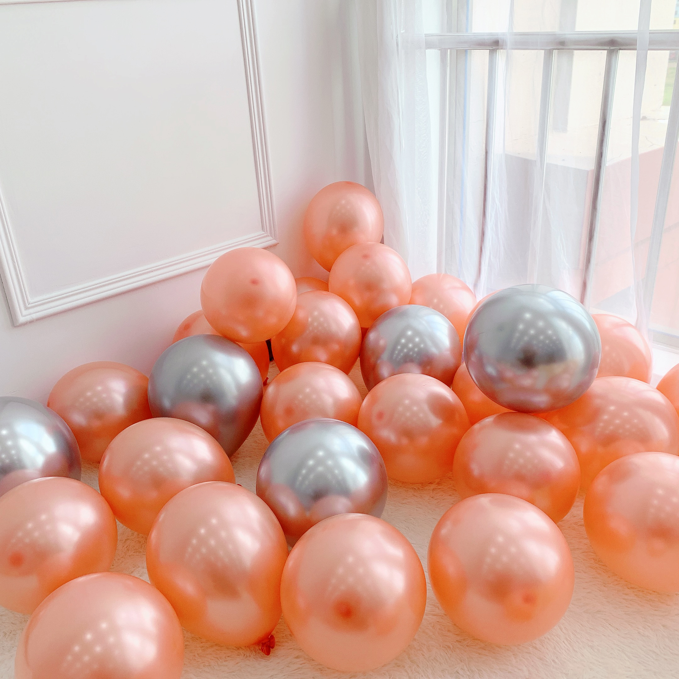 Birthday Birthday Decorated Balloon Thickened Pearl Rose Gold Champagne Gold Balloon INS Wind Starry Sky Blue Star Black