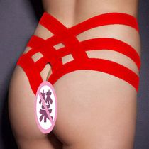 Large size underwear women sexy thong open crotch free hot t pants fat mm hollow transparent passion suit