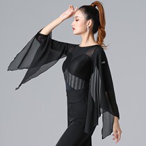Dambo Romorden Dance Blouses Dancer Dancing Clothes Conjoined Dress Dancing Women Black Sexy Latin lace Sleeves Practice
