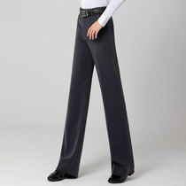 Danboro 2022 new pants dance pants Modern pants men high - waist broadleg pants gray Latin dress