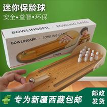 Xinjiang Tibet mini desktop bowling game toy wooden parent-child childrens toy mini desktop game