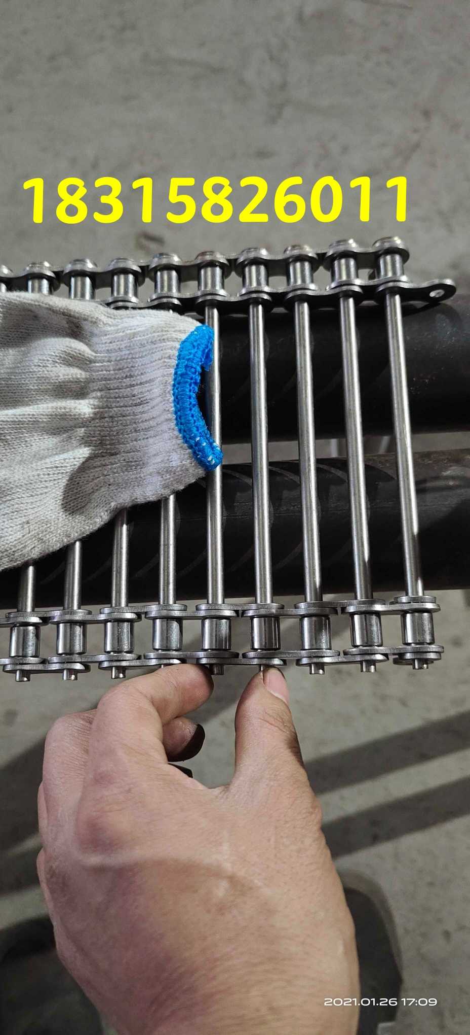 Direct sales 304 stainless steel shaft sprocket conveyor line string rod chain chain rod conveyor belt rod chain