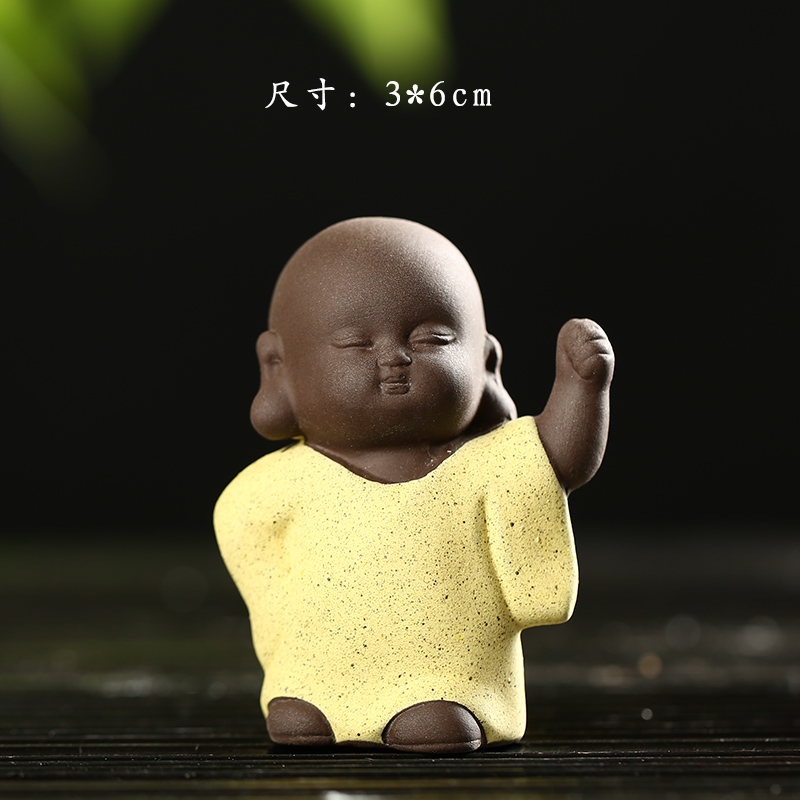 Dễ thương nhà sư nhỏ sáng tạo xe trà thú cưng chậu hoa trang trí búp bê thỏ bốn không có bàn trà bộ Zen trang trí phòng khách nhà ống