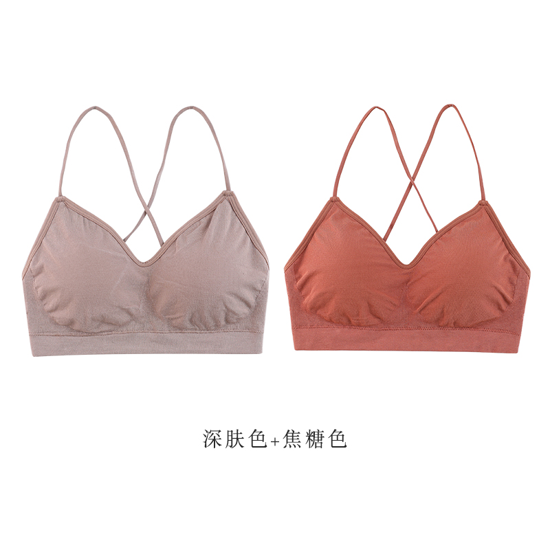 Fine dây đeo sling cô gái áo chống-go sexy ánh sáng thu thập quấn ngực kiểu vẻ đẹp trở lại mà không vòng thép lau áo ngực áo ngực.