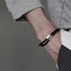 Bracelet men's trend ins niche design letter double rope inspirational boys bracelet adjustable men's woven bracelet