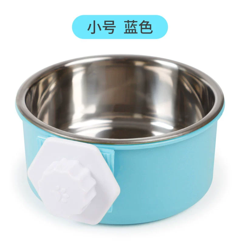 Pet chó cung cấp treo bằng thép không gỉ con chó bát thức ăn bát bát lồng cố định uống chậu chó - Cat / Dog hàng ngày Neccessities