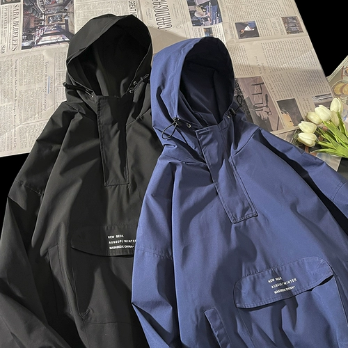 Куртка с капюшоном, парная одежда для влюбленных, в американском стиле