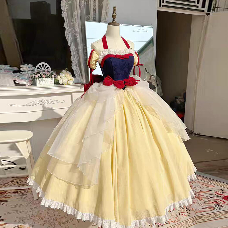 Snow White Diary Lolita Fugitive Princess Yellow Birthday Party Coming-Of-Age Ceremony Evening Dress Lolita Puffy Skirt Snow White Diary Lolita Fugitive Princess Yellow Birthday Party Coming-Of-Age Ceremony Evening Dress Lolita Puffy Skirt