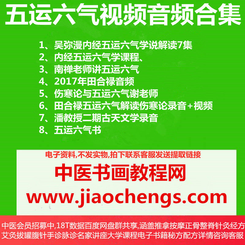 Five Transport Six Qi Film Audio Combination Traditional Chinese Medicine Meridian Flow Note Lecture Tutorial Information Delivery Tool