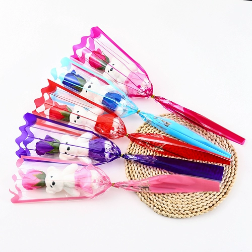 Мыло на день матери с розой в составе, подарок на день рождения, с медвежатами