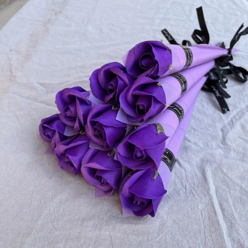 День богиня подарок одиночная ветвь имитация мыла цветочная гвоздика Дарка подарка розовая цветочная напольная напольная сканирование Подарок код сканирования