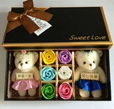 Мыло для матери с розой в составе, подарочная коробка на день Святого Валентина, подарок на день рождения