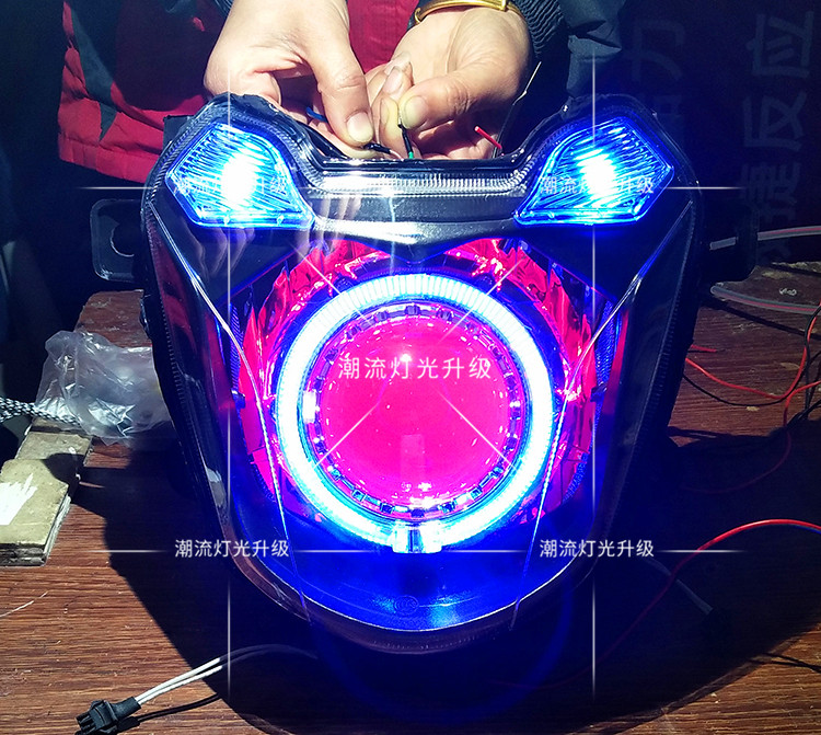 Suitable for Honda Phantom Ares 150 Biao Shadow X150 headlight Assembly modified lens double angel eye xenon lamp