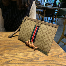 Clutch bag for women genuine leather big-name temperament 2024 luxury wrist strap envelope bag high-end can hold mobile phone