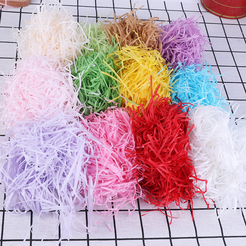 Wedding supplies raffia decorative paper silk candy box chocolate box handmade soap box gift packaging filler