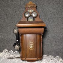 Западная Античность Швеция Ericsson Ericsson Wall-Mounted Hand Old-fashed Telephone Hands Rocking Bell Rings 9 Pint Rare