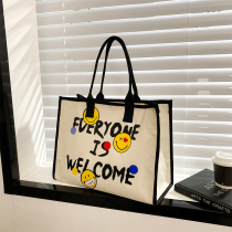 Thickened Sail Bag Customised Indigoto Tote Woman Bag minimalist environmentally-friendly shopping bag customised large-capacity canvas bag