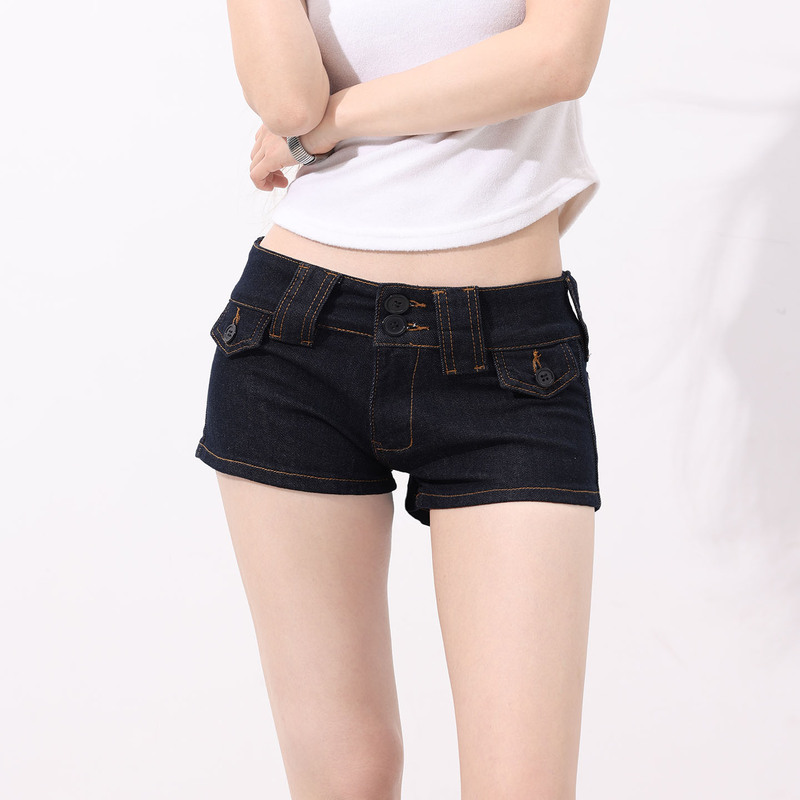 American-Style Hot Girl Ultra-Low-Waist Denim Shorts for Women, New Summer Versatile Slim-Fit Sexy Hip-Hugging Ultra-Short Hot Pants