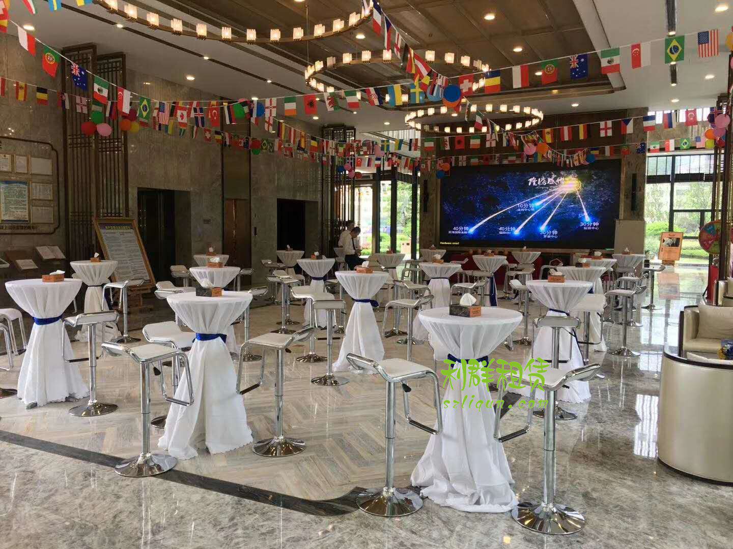 Shenzhen rental bar High bar, bar table Cocktail Table Round Bar Table High Foot Table Bar Table Chairs Rental Rent-sale