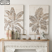 American Retro Old Flower Wall Hanging Homestay Sofa Background Living Room Entrance Art Decoration Accessories