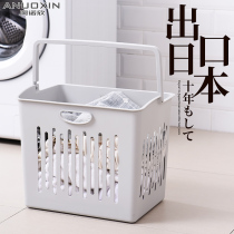 Dirty clothes basket Dirty clothes storage basket Laundry toy box bucket Household Lou installed floor-to-ceiling bathroom basket put dirty clothes blue