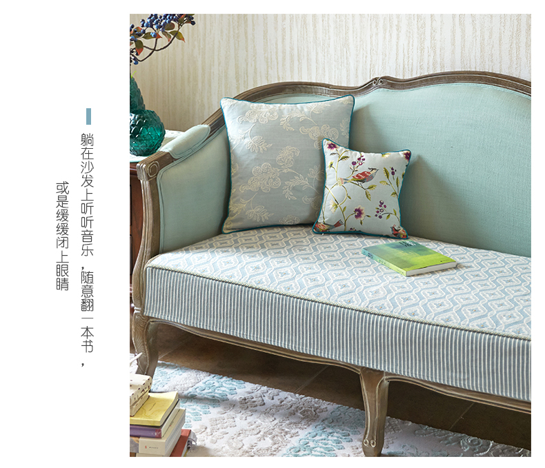 Crayons đệm sofa Mỹ cotton Bắc Âu và vải lanh phòng khách sofa bao gồm hiện đại tối giản tay vịn đệm sofa - Ghế đệm / đệm Sofa đệm ngồi ghế