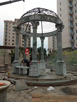 Granite stone European Pavilion processing marble landscape iron hat Pavilion factory custom stone carving Pavilion