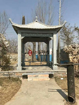 Granite stone four-corner pavilion manufacturers custom-made marble single-layer pavilion processing various styles stone carving ancient building Pavilion