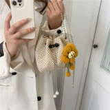 Соломенная небольшая сумка, модная универсальная плетеная свежая милая сумка через плечо, коллекция 2022