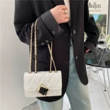 Сумка через плечо, небольшая цепь, летняя небольшая сумка, универсальная сумка на одно плечо с ромбовидным узором, премиум класс