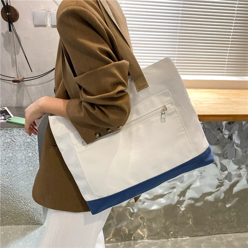 Вместительный и большой шоппер, модная японская универсальная портативная сумка, подходит для студента