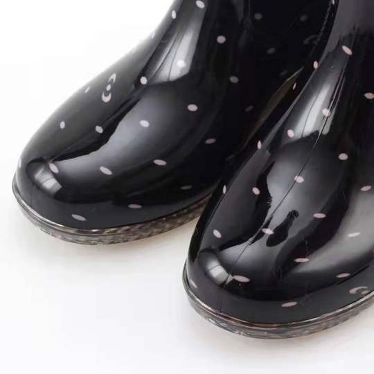Shanghai Huili 523 Short-Tube Rain Boots for Women Waterproof Anti-Slip Pvc Wear-Resistant Rain Boots Plastic Anti-Fall Mid-Tube Women's Model