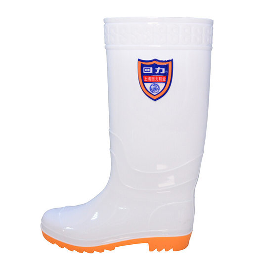 Warrior 867 White Oil-Resistant Rain Boots, Food Factory Sanitary Shoes, Canteen Work Shoes, Rubber Sole Rain Boots, Labor Protection Rubber Shoes