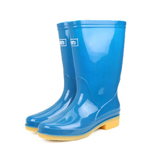 Shanghai Huili Fashion Rain Boots 813 Women's Mid-Calf Rain Boots Non-Slip Wear-Resistant Rubber Sole Colorful Water Shoes