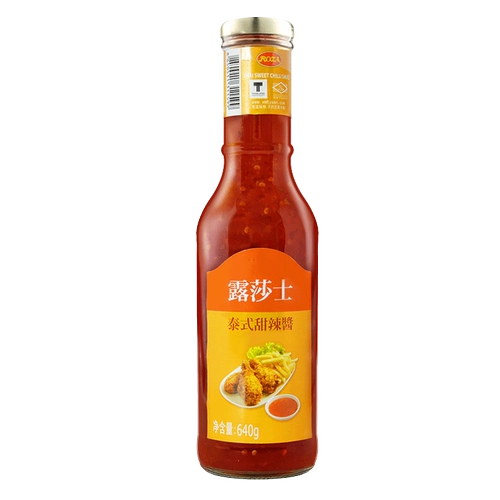 Lusha Thai -стиль сладкий соус 640G Две бутылки массового торгового торгового торгового продаж с большим бутылкой, загруженной ручной