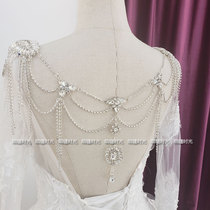 Shoulder chain wedding dress Bridal shawl accessories Rhinestone tassel shawl Photo outside the shape of the scene with shoulder diamonds