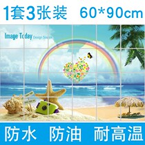 Photo table anti-oil sticker kitchen countertop sticker put oil-proof waterproof sticker stove special high temperature tile