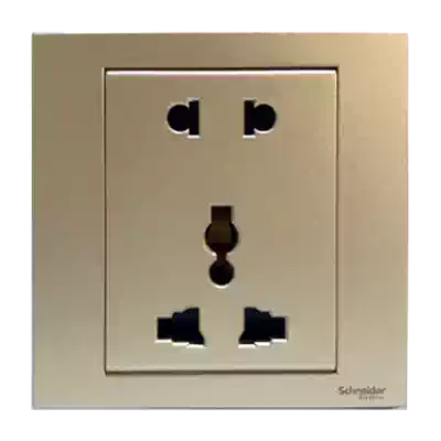 Schneider switch socket multi-function five hole socket British gauge American champagne gold silver
