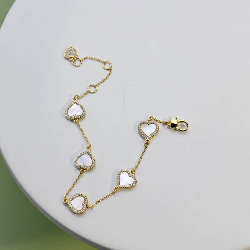 Xinxin Europe and the United States jewelry new ks love shell diamond earrings multi pendant bracelet necklace clavicle chain sweet temperament