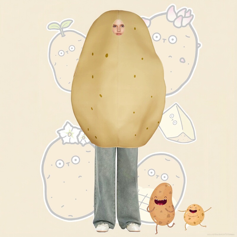 Halloween Food Costumes Potato Popcorn Burger Doll Costume Cola Beer Spicy Strip Doll Costume Annual Party Halloween Food Costumes Potato Popcorn Burger Doll Costume Cola Beer Spicy Strip Doll Costume Annual Party