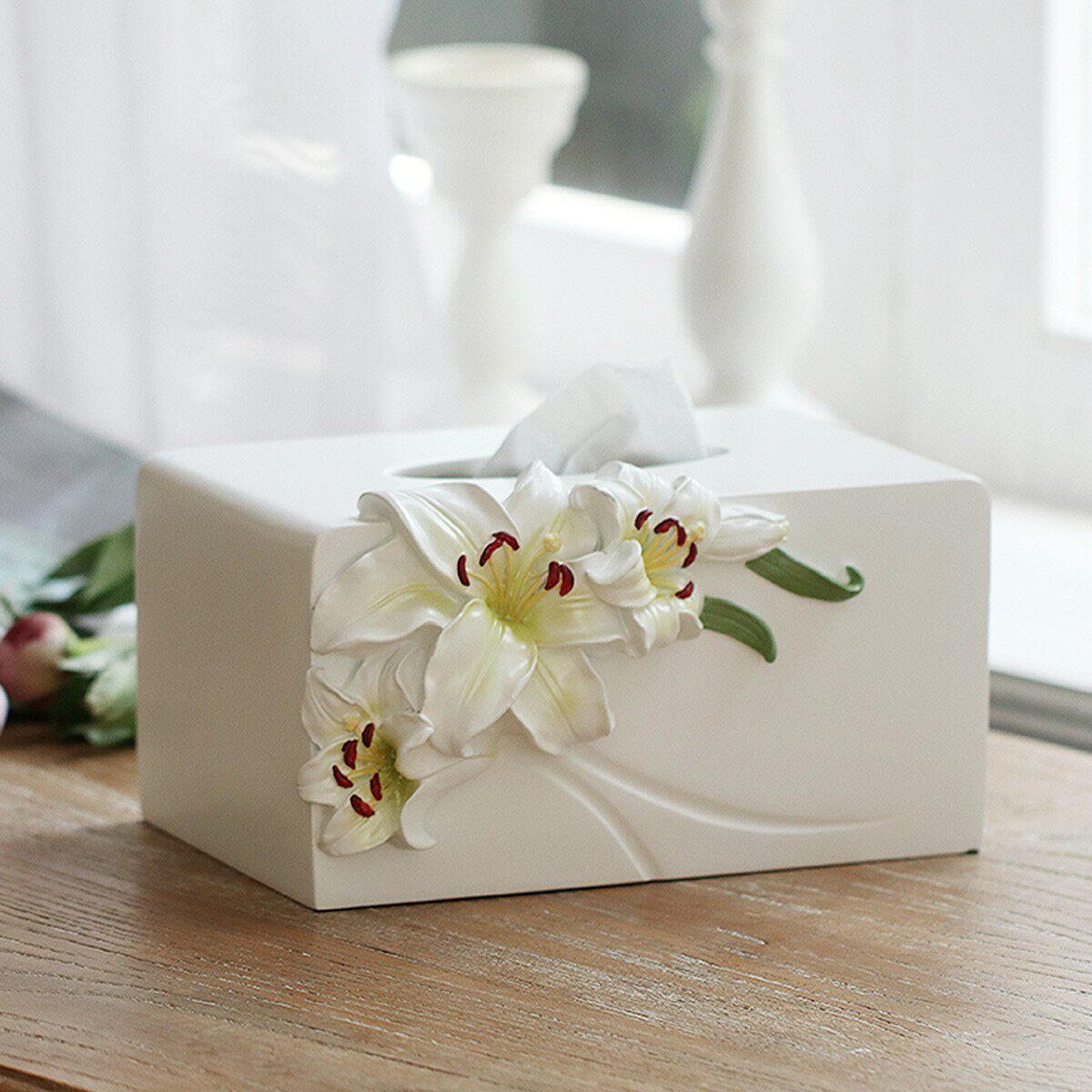 Creative Living Room Tabletop Paper Towels Box Remote Control High-end Toilet Paper Box Tea Table Light Lavish Drawn Toilet Paper Box Home Containing Box