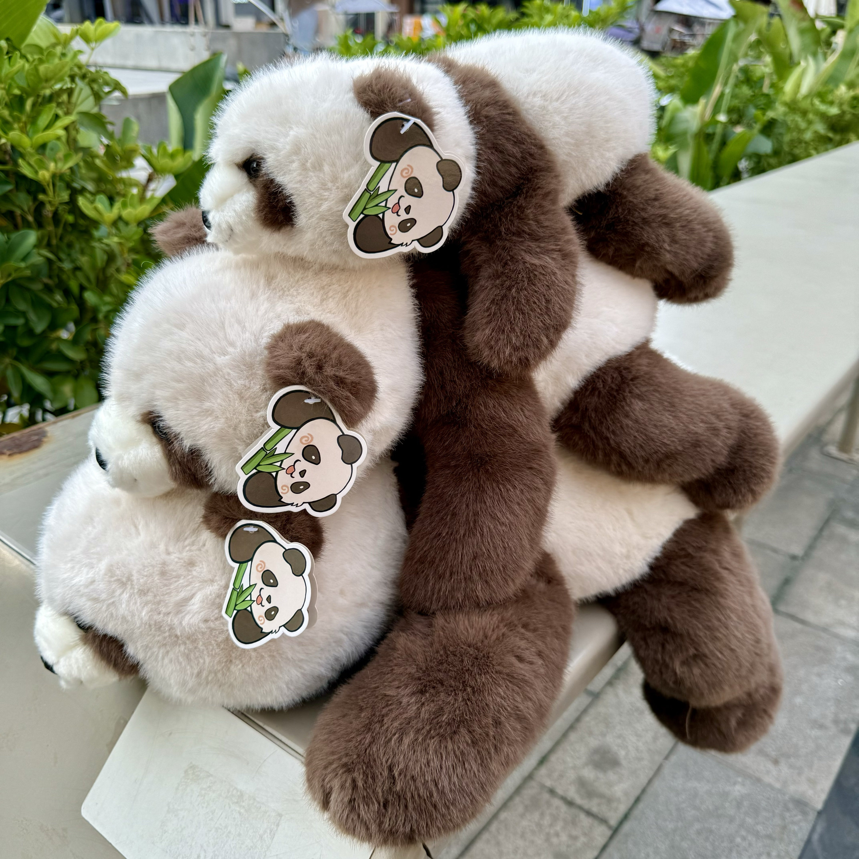 基地款花花福寶七仔大熊貓毛絨玩偶動物園公仔兒童送女友生日禮物