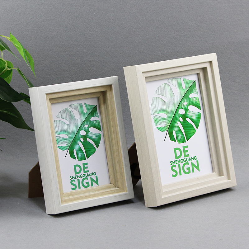 Vintage wood grain color frame three-dimensional wall hanging photo frame photo frame table six, seven, eight, ten inches A4 frame thickened