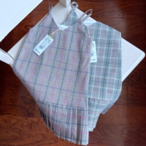 L585 Spring and Autumn Girls Dress Plaid Skirt Dress-4 4