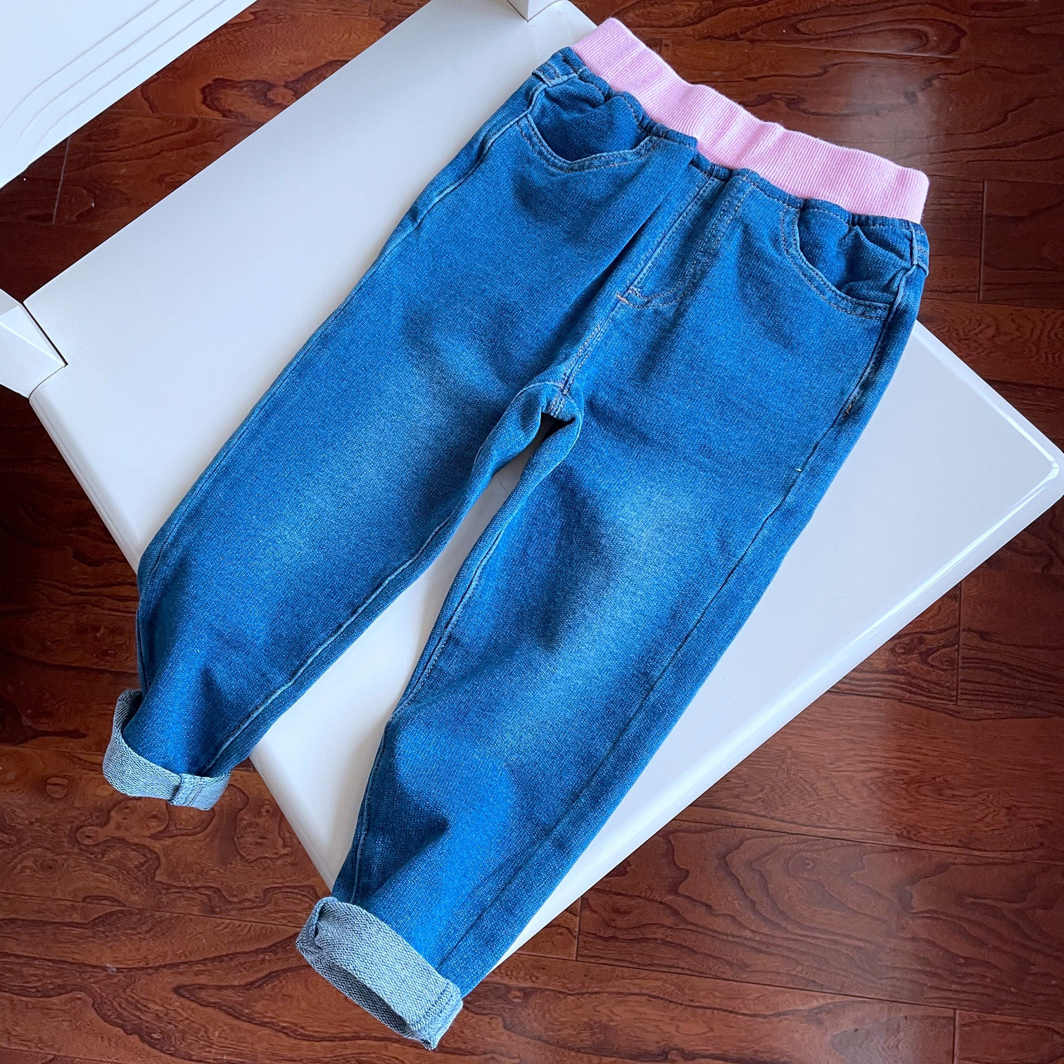 92321013 spring and autumn children's jeans made of old pure cotton casual pants 21 3 24