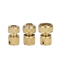 Household water stop 4-point copper quick connector high-pressure car wash water gun 4-point 6-point water pipe accessories 1 2 interfaces