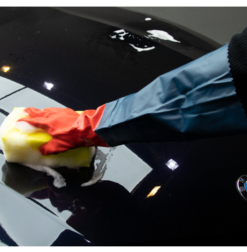 Варежка для мытья авто Автомойка перчатки водонепроницаемый выделенный плюс бархат зима теплая плюшевые хлопка перчатки с толстые хлопка пластичная кожа Ya saddle